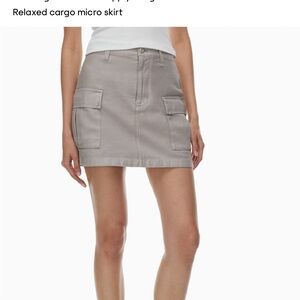 Aritzia TNA supply gray neutral lavender cargo Skirt